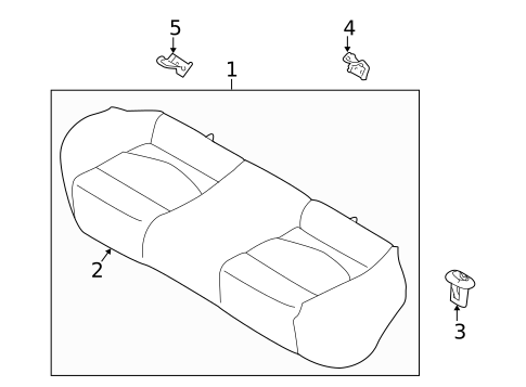 Rear Seat Components for 2013 Kia Forte #5