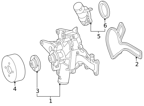 Water Pump for 1998 Mercedes-Benz CLK320 #0