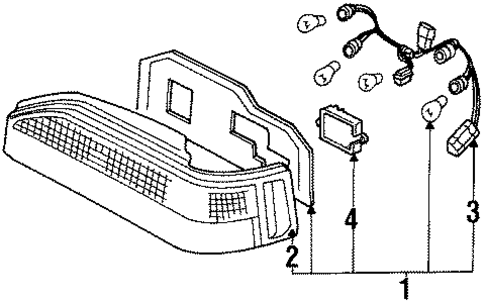 Combination Lamps for 1988 Acura Legend #0