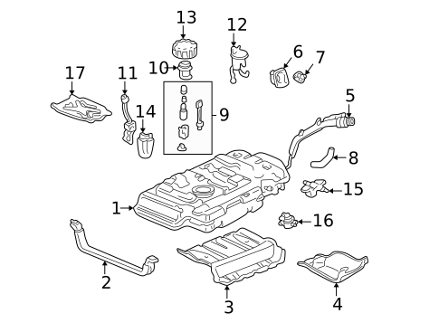 Fuel System Components for 2001 Acura MDX #0