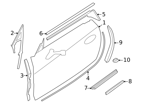 Door & Components for 2020 BMW Z4 #0
