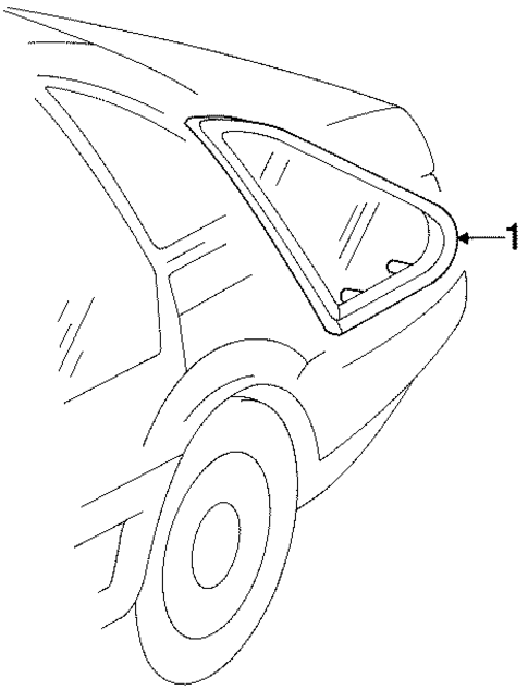 Glass & Hardware for 1994 Volkswagen Passat #0