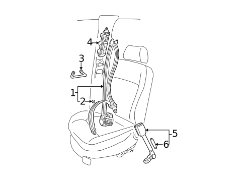 Seat Belt for 2001 Volkswagen Passat #3