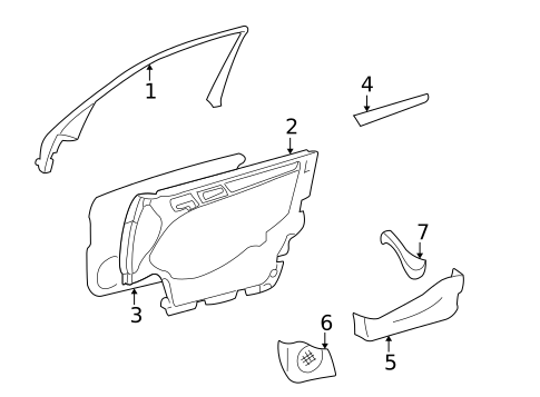 Interior Trim - Front Door for 1999 Mercedes-Benz C230 #0