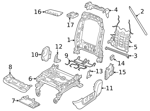 Front Seat Components for 2023 Ram 2500 #2