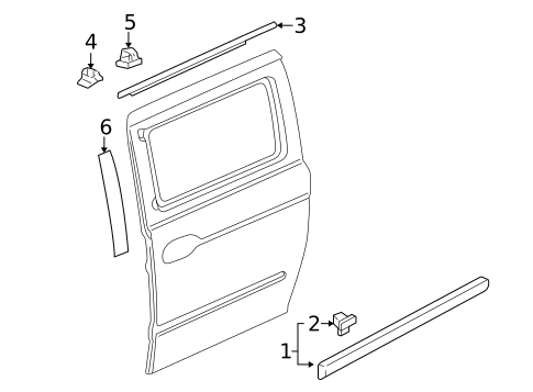 Exterior Trim - Side Door for 2007 Honda Odyssey #1