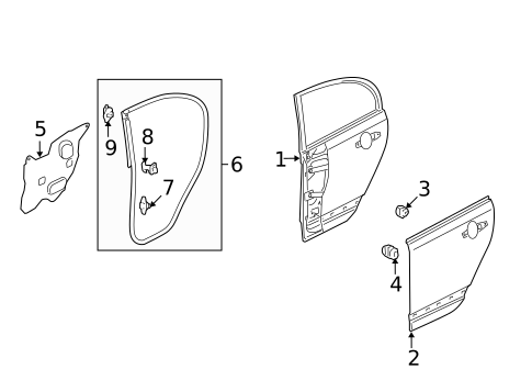 Door & Components for 2010 Honda Civic #1