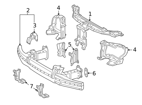 Radiator Support for 2001 Mercedes-Benz CL 500 #0