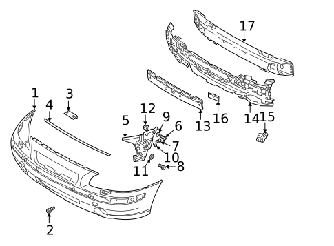 Bumper & Components - Front for 2003 Volvo S60 #0