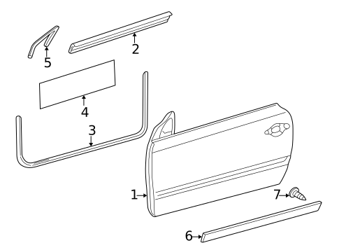 Exterior Trim - Door for 2005 Mercedes-Benz CL 500 #0