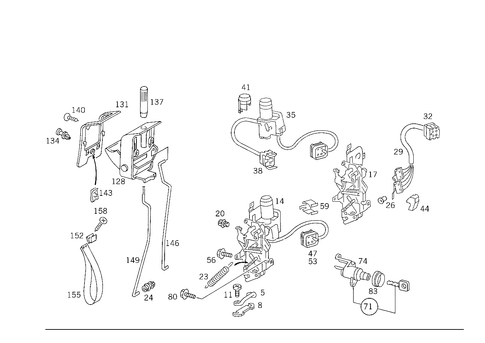 Locking System for 1984 Mercedes-Benz 300TD #1