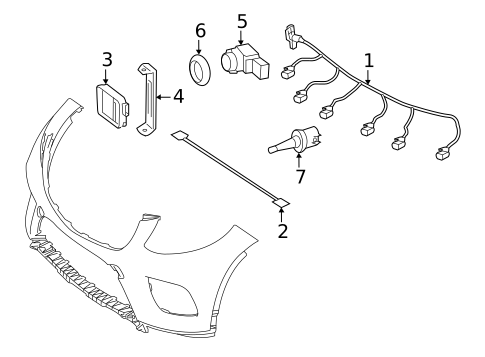 Parking Aid for 2016 Mercedes-Benz GLE450 AMG #2