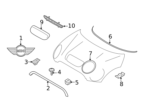 Exterior Trim - Hood for 2013 Mini Cooper #0
