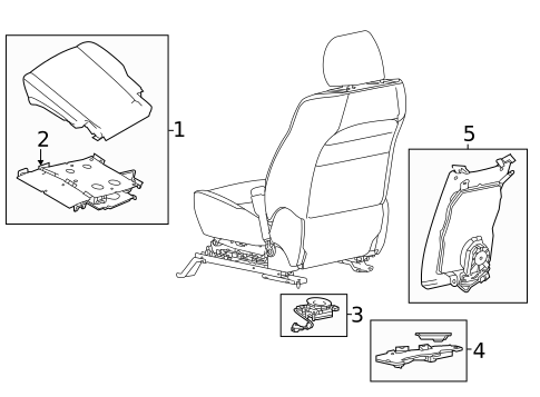 Passenger Seat Components for 2019 Nissan Pathfinder #1