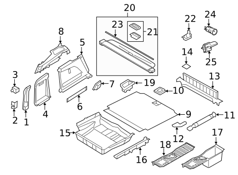 Interior Trim - Rear Body for 2015 BMW X5 #0