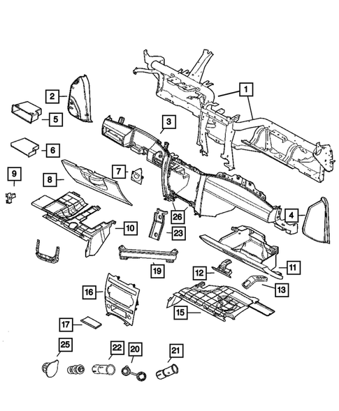 Instrument Panel for 2007 Jeep Commander #1