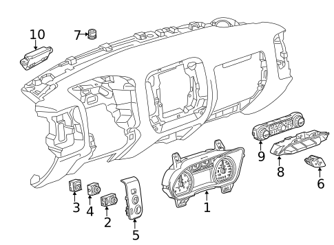 Cluster & Switches for 2016 Chevrolet Silverado 1500 #0