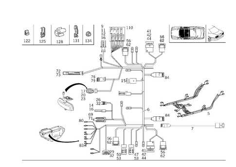Frame Floor Unit Main Cable Harness for 1998 Mercedes-Benz E430 #4