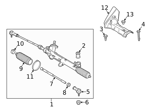 Steering Gear & Linkage for 2010 Ford Transit Connect #0