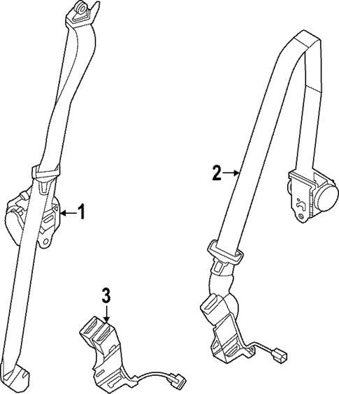Seat Belt for 2023 Ford Maverick #1