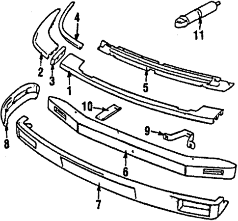 Front Bumper for 1986 Jaguar XJS #0