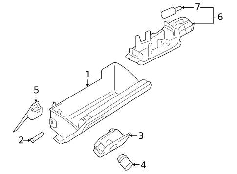 Glove Box for 2005 Volkswagen Jetta #1