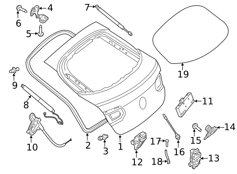 Liftgate for 2021 Mercedes-Benz GLC43 AMG #1
