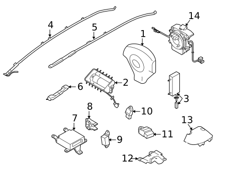 Air Bag Components for 2009 Subaru Legacy #0