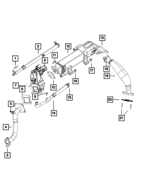 EGR Cooling System for 2018 Ram 3500 #2