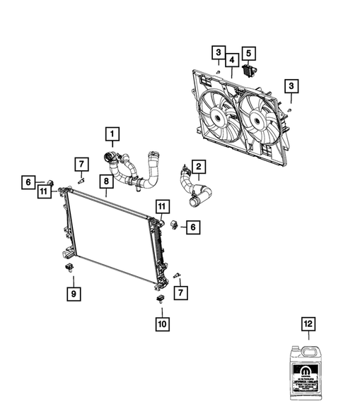 Radiator and Related Parts; Charge Air Cooler for 2020 Jeep Cherokee #3
