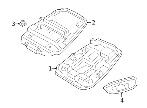 Overhead Lamps for 2019 Volvo S90 #1