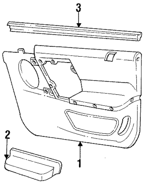 Interior Trim - Front Door for 1990 Mercury Sable #0