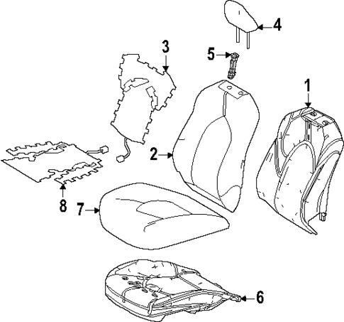 Passenger Seat Components for 2025 Lexus TX350 #1