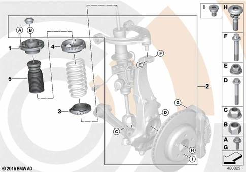 Front Axle for 2014 BMW 535dX #1