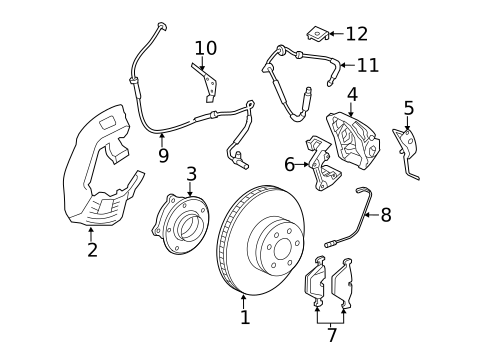 Front Brakes for 2012 BMW 760Li #1