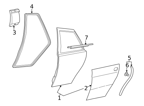 Door & Components for 2001 Saab 9-3 #2