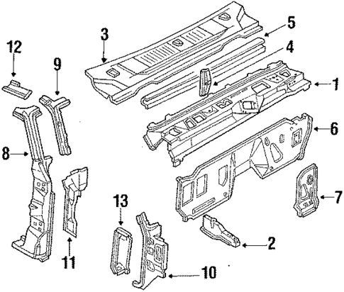 Cowl for 1985 Ford Bronco #0