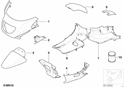 Painted Parts for 2000 BMW-Motorrad K 1200 LT #0