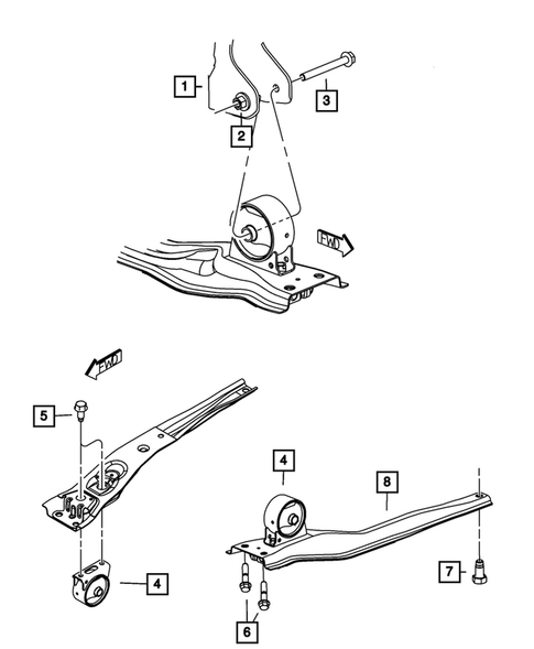 Engine Mounting for 2010 Dodge Caliber #0