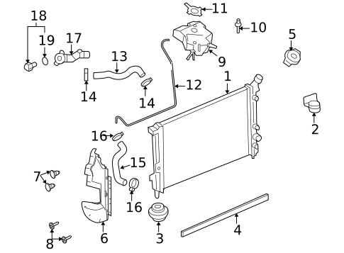 Radiator & Components for 2006 Saturn Relay #0