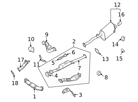 Exhaust Components for 2005 Saab 9-2X #0