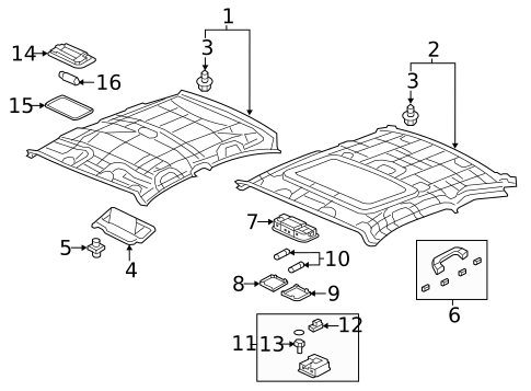 Interior Trim - Roof for 2012 Honda Civic #0