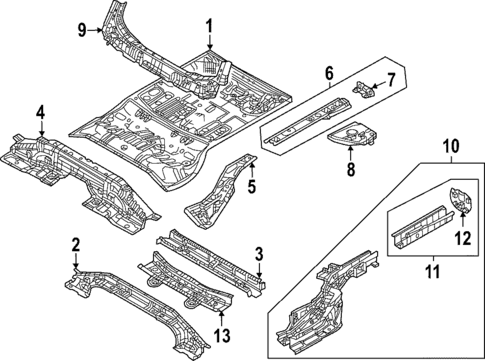 Rear Floor & Rails for 2022 Mazda MX-30 EV #0