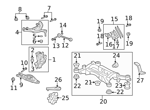 Rear Suspension for 2006 Acura RL #0