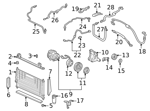 Condenser, Compressor & Lines for 2001 Acura Integra #0