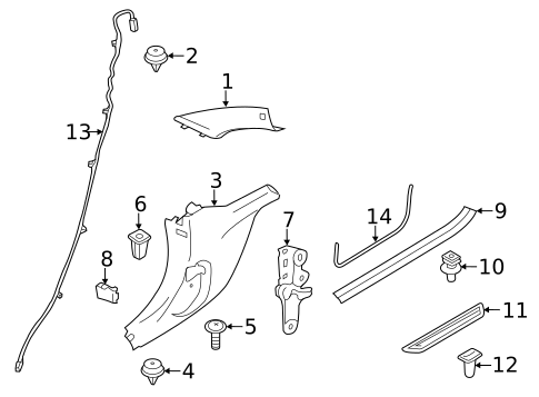 Interior Trim - Pillars for 2014 BMW 435i #1