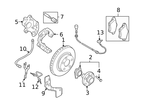 Front Brakes for 2005 Audi A4 Quattro #0