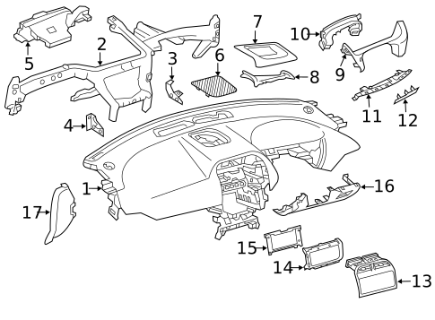 Instrument Panel Components for 2020 Jaguar F-Pace #0