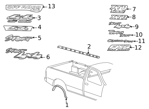 Exterior Trim - Pick UP Box for 2003 Ford F-150 #2