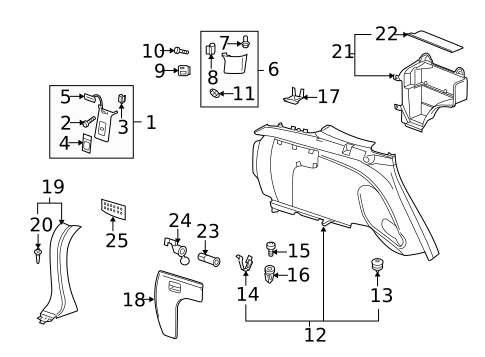 Interior Trim - Quarter Panels for 2003 Porsche Cayenne #0